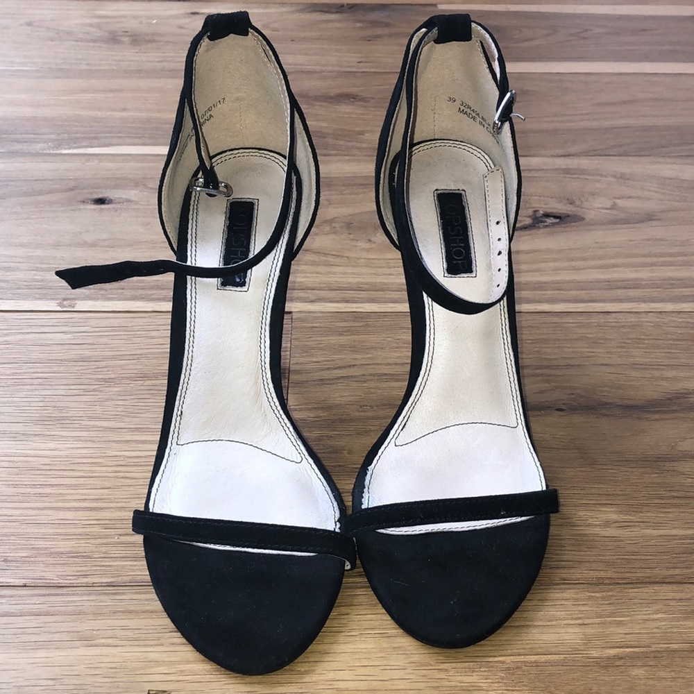 Rosalie Topshop Suede Toe Strap Heel
